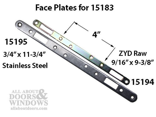 Trimplate, Long Face plate 3/4 x 11-3/4 - Stainless Steel - Trimplate, Long Face plate 3/4 x 11-3/4 - Stainless Steel