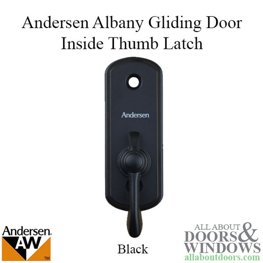 Andersen Frenchwood Gliding Doors - Thumb Latch - Albany - Inside Lock - Black