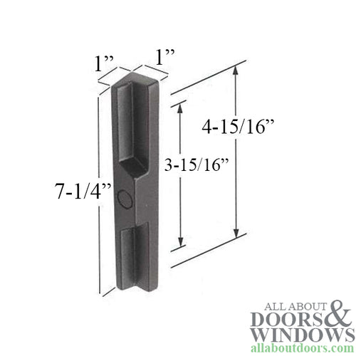 Blemished Outside Pull, 3-15/16 H.C., Plastic - Black - Blemished Outside Pull, 3-15/16 H.C., Plastic - Black