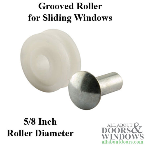 Roller (Grooved) - Sliding Windows, Nylon / Aluminum - Roller (Grooved) - Sliding Windows, Nylon / Aluminum