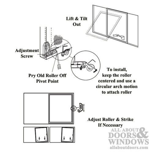 Wire Spring Tension Roller Assembly with 1 Inch Steel Wheel for Sliding Screen Door - Wire Spring Tension Roller Assembly with 1 Inch Steel Wheel for Sliding Screen Door