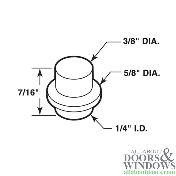 Pin Cap / Guide, 1/4 I.D., Nylon Replacement -  Each - Pin Cap / Guide, 1/4 I.D., Nylon Replacement -  Each