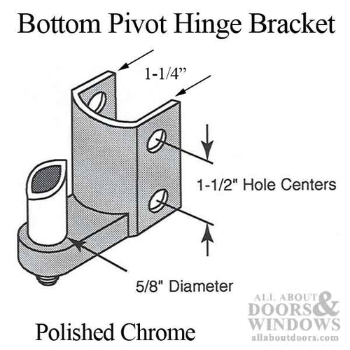 Bottom Hinge Bracket - Fits 1-1/4 Inch Pilaster - Bottom Hinge Bracket - Fits 1-1/4 Inch Pilaster