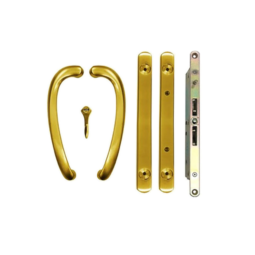 Andersen 100 Series Afton Sliding Door Handle - Bright Brass - Andersen 100 Series Afton Sliding Door Handle - Bright Brass