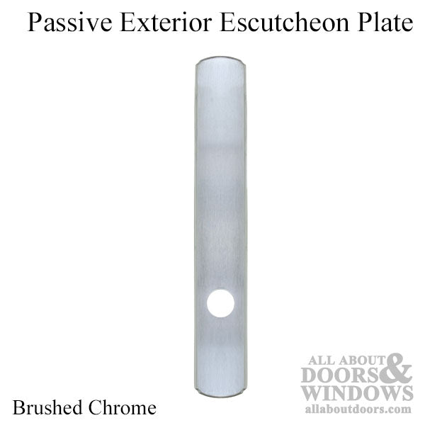 Newbury Passive Exterior Escutcheon Plate - Brushed Chrome - Newbury Passive Exterior Escutcheon Plate - Brushed Chrome
