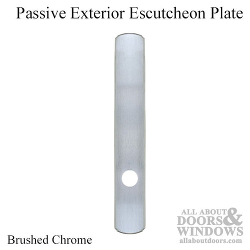 Newbury Passive Exterior Escutcheon Plate - Brushed Chrome - Newbury Passive Exterior Escutcheon Plate - Brushed Chrome