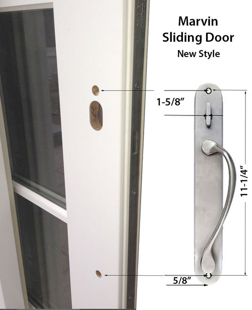 Marvin Active Keyed, Ultimate Sliding French Door wide Trim - PVD Satin Nickel - Marvin Active Keyed, Ultimate Sliding French Door wide Trim - PVD Satin Nickel