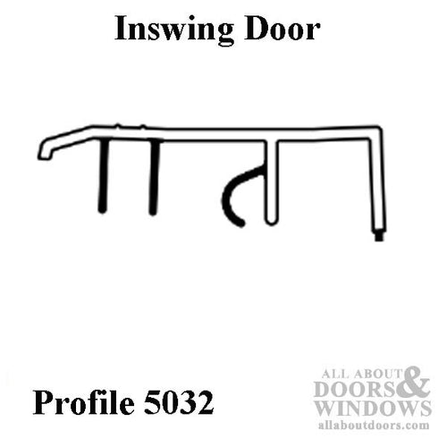 Discontinued - 36 Inch Inswing Sweep / Bottom for Active Door - Brown, nail-on - Discontinued - 36 Inch Inswing Sweep / Bottom for Active Door - Brown, nail-on