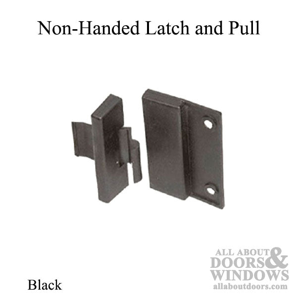 Non-Handed Latch & Pull with Automatic Latching Feature for Sliding Screen Door - Black - Non-Handed Latch & Pull with Automatic Latching Feature for Sliding Screen Door - Black