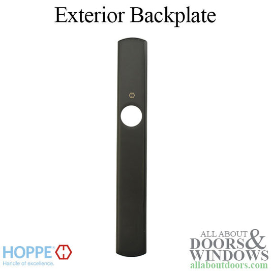 HOPPE Contemporary Exterior Backplate M216N for Inactive Handlesets - Matte Black