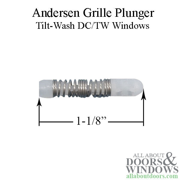 Andersen Tilt-Wash Window Grille Fastener/Plunger, 1-1/8 inch - Andersen Tilt-Wash Window Grille Fastener/Plunger, 1-1/8 inch