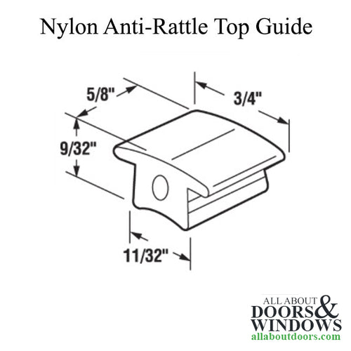 Top Nylon Anti-Rattle Guide for Sliding Screen Door - Top Nylon Anti-Rattle Guide for Sliding Screen Door