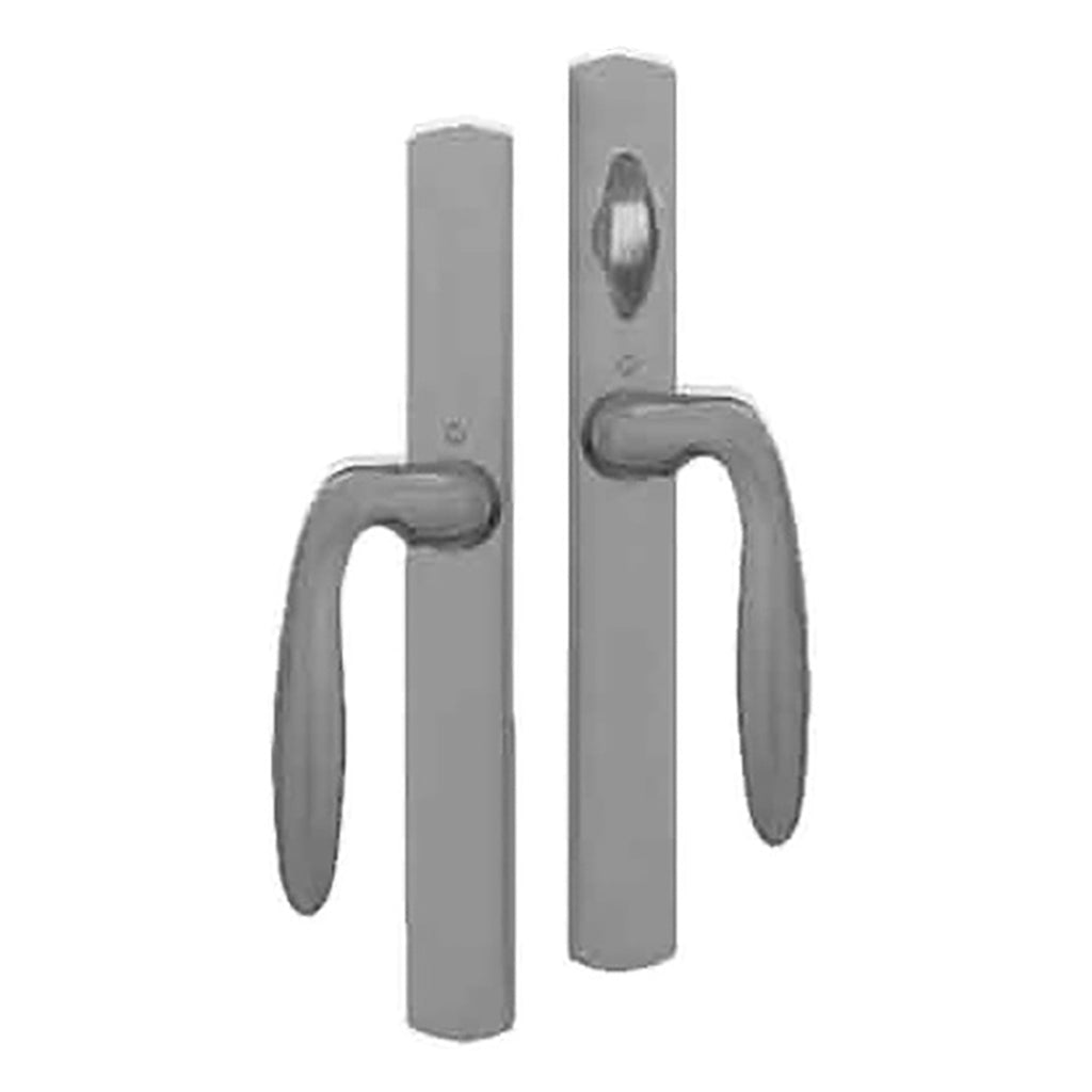 HOPPE HLS 9000 Sliding Door Handle Set with Verona Lever Active Non-Keyed Outside Antique Nickel - HOPPE HLS 9000 Sliding Door Handle Set with Verona Lever Active Non-Keyed Outside Antique Nickel