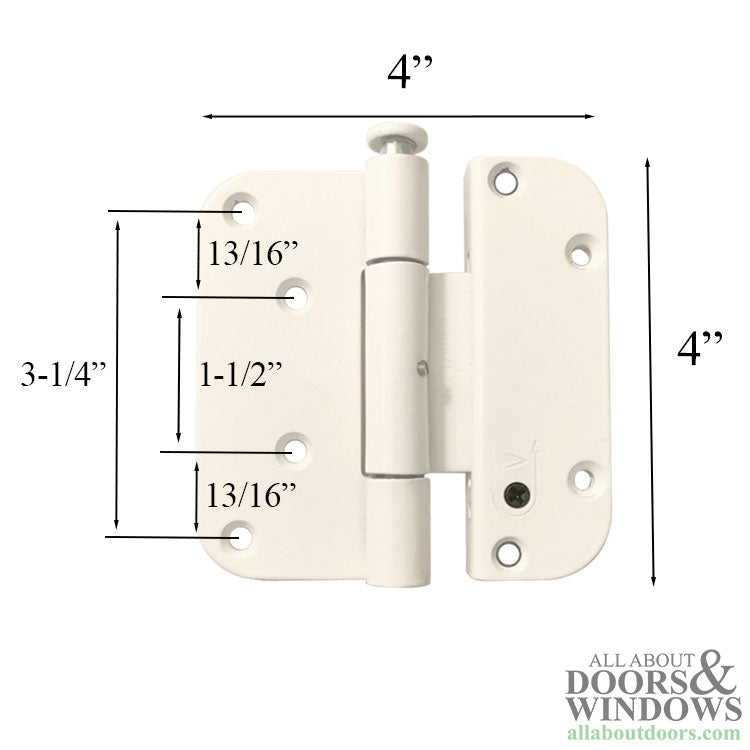 Ultimate 2D Adjustable Hinge Set Hinge (V) Outswing Non-Removable Pin 3-5/8