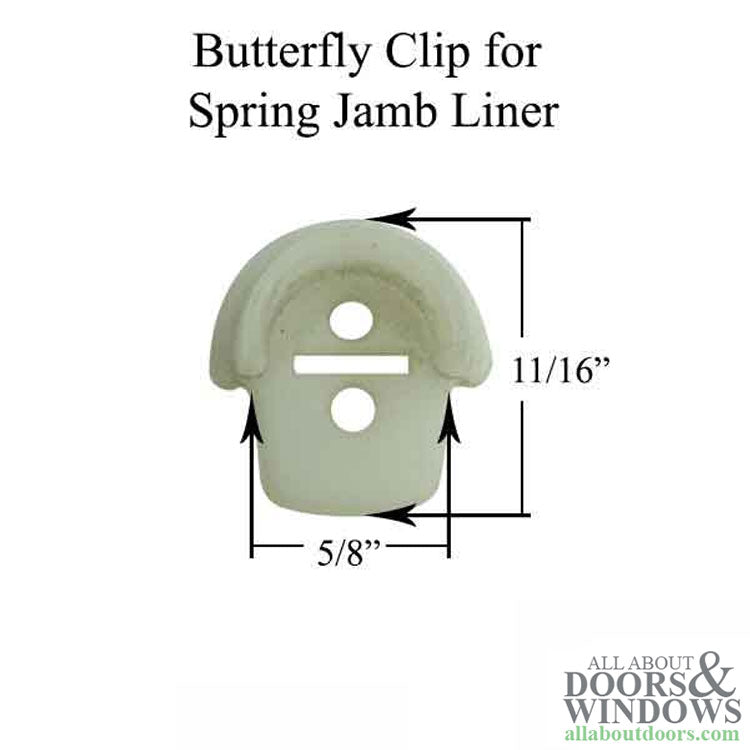 Butterfly Clip for Spring Jamb Liners - Butterfly Clip for Spring Jamb Liners