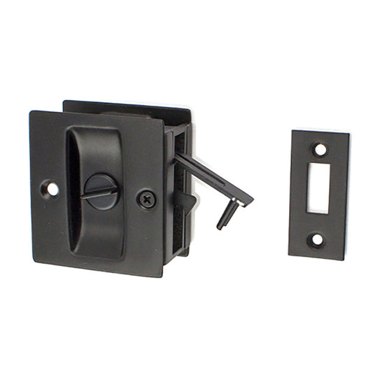 Pocket Door Pull, Privacy 2-1/2 x 2-3/4 - Choose Finish