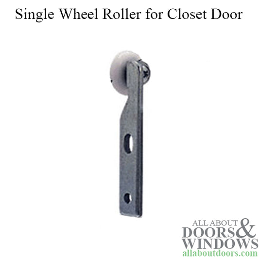 Single Wheel Roller for Closet/Pocket Door - 7/8 Diameter