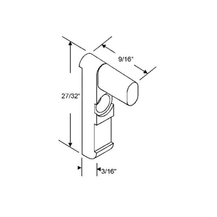 Pivot/ Tilt key, Storm window insert  - Metal - Pivot/ Tilt key, Storm window insert  - Metal