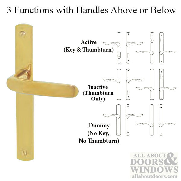 G-U Allegro Lever, 30mm Plate, Solid Brass, Dummy, No Key, No Thumbturn (Handles DO NOT Move) - Choose Color - G-U Allegro Lever, 30mm Plate, Solid Brass, Dummy, No Key, No Thumbturn (Handles DO NOT Move) - Choose Color