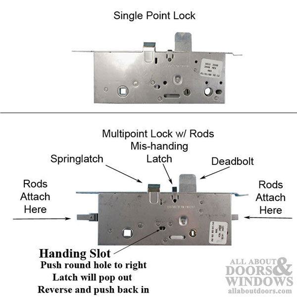 Mortise Lock Active Multi-Point Lock Body Fits Marvin Ultimate Inswing Doors - Mortise Lock Active Multi-Point Lock Body Fits Marvin Ultimate Inswing Doors