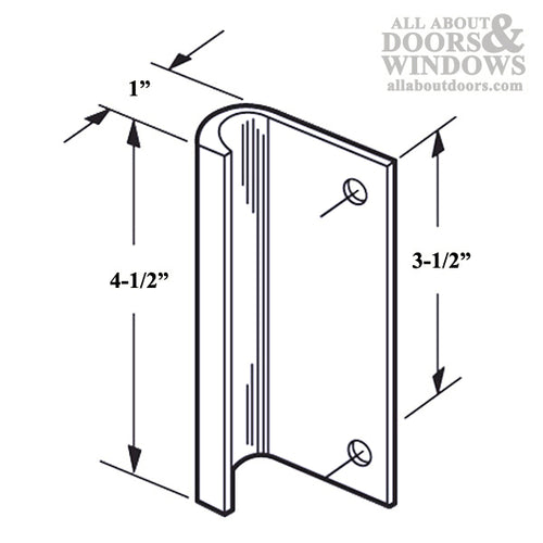 Non-Handed Heavy Duty Inside or Outside Pull Handle for Sliding Screen Door - Aluminum - Non-Handed Heavy Duty Inside or Outside Pull Handle for Sliding Screen Door - Aluminum