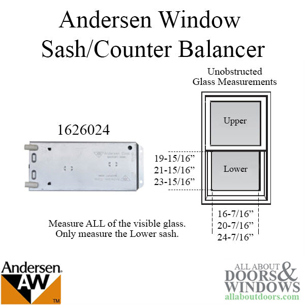 Andersen 200 Series Narroline Window Sash/Counter Balancer - 531 - Andersen 200 Series Narroline Window Sash/Counter Balancer - 531