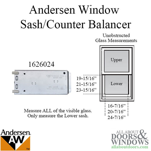 Andersen 200 Series Narroline Window Sash/Counter Balancer - 531 - Andersen 200 Series Narroline Window Sash/Counter Balancer - 531