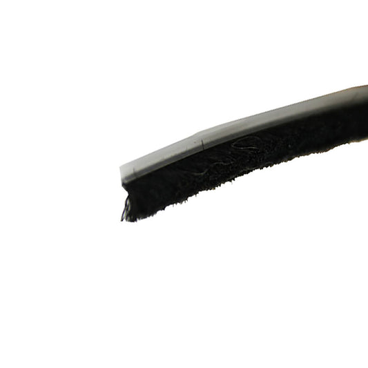 Weatherstrip, Flat Back Pile, .187 T-Backing x .190 Fuzzy Pile, UltraGrip, with Fin - Choose Color
