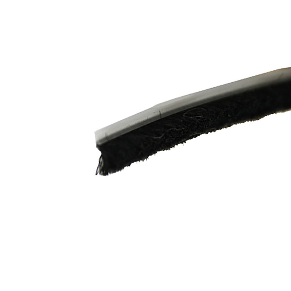 Weatherstrip, Flat Back Pile, .187 T-Backing x .190 Fuzzy Pile, UltraGrip, with Fin - Choose Color - Weatherstrip, Flat Back Pile, .187 T-Backing x .190 Fuzzy Pile, UltraGrip, with Fin - Choose Color