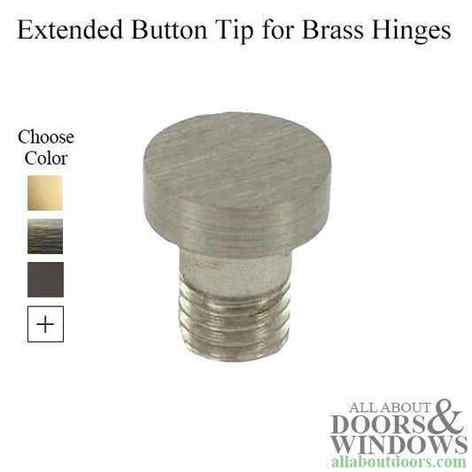 Extended Button Tips for Brass Hinges - Choose your Finish