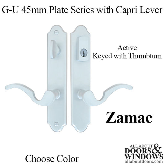 G-U Capri Handle and 45 mm Plate Series, Zamac, Active