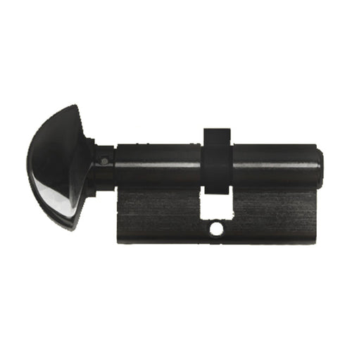 31.5 / 31.5 HOPPE Non Logo 90 Keyed Profile Cylinder Lock, Solid Brass, Flat Black-BLEMISHED - 31.5 / 31.5 HOPPE Non Logo 90 Keyed Profile Cylinder Lock, Solid Brass, Flat Black-BLEMISHED