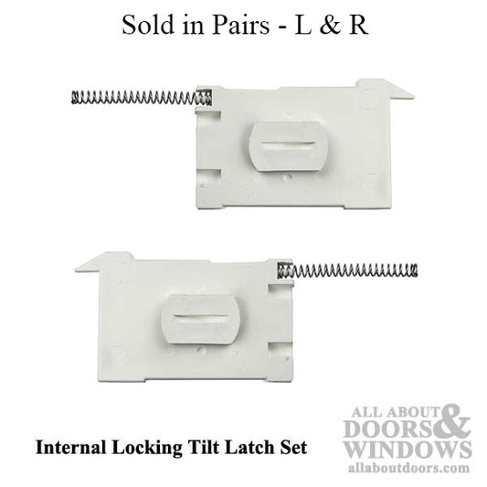 Internal Locking Tilt Latch Set - White