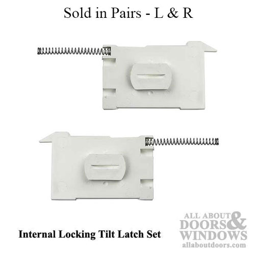 Internal Locking Tilt Latch Set - White - Internal Locking Tilt Latch Set - White