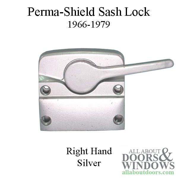 Discontinued - Andersen Perma-Shield Right-Handed Sash Lock, 1966-79 - Silver - Discontinued - Andersen Perma-Shield Right-Handed Sash Lock, 1966-79 - Silver