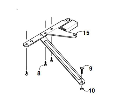 Peachtree Ariel Egress Bottom Left Hand Casement Hinge - Peachtree Ariel Egress Bottom Left Hand Casement Hinge