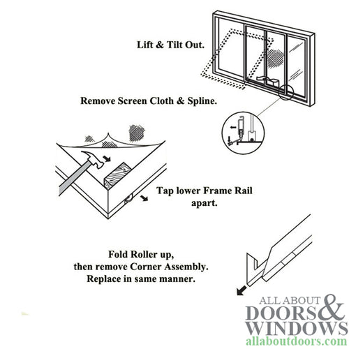 Corner Insert for Sliding Screen Door - Corner Insert for Sliding Screen Door