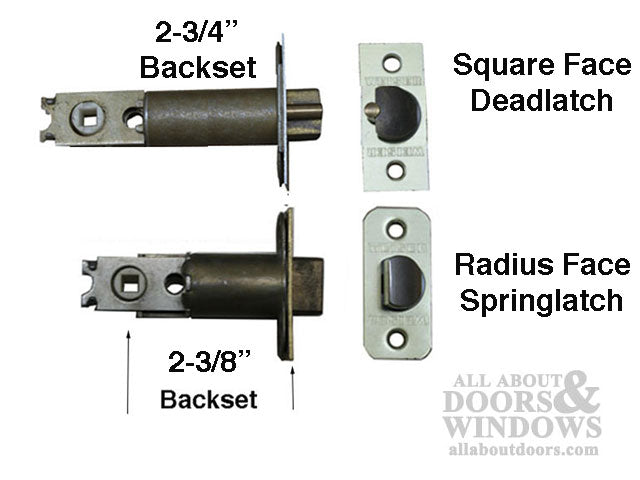 Weiser Deadlatch 2-3/4 Fixed Backset,  Radius Face Entry Door - Weiser Deadlatch 2-3/4 Fixed Backset,  Radius Face Entry Door