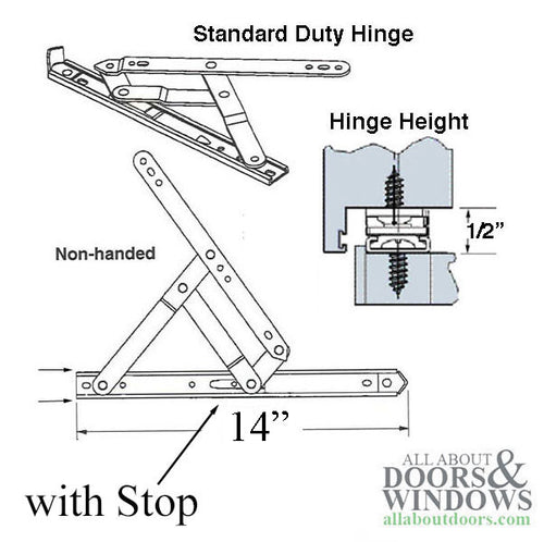 4 Bar Hinge 11/16 x 14