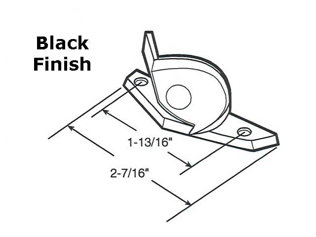 Sash Lock - Vinyl and Aluminum Sash Hardware, Diecast - Black - Sash Lock - Vinyl and Aluminum Sash Hardware, Diecast - Black