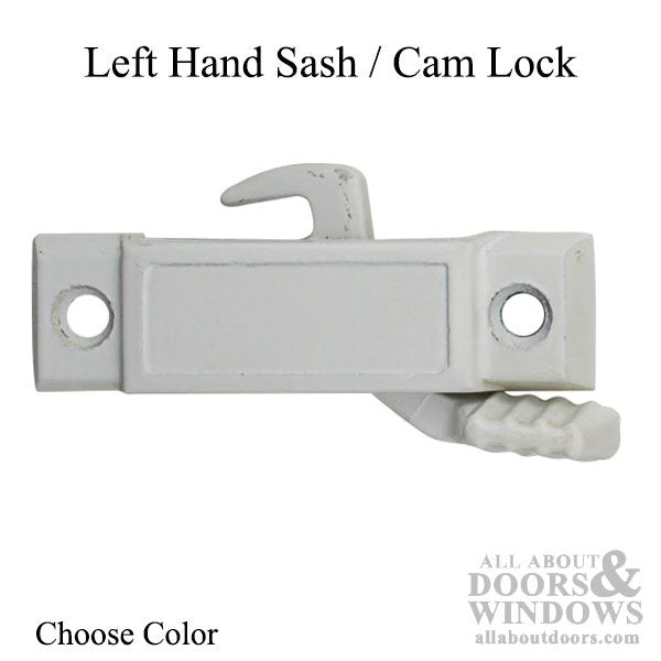 Left Hand Sash / Cam Lock, Vinyl and Aluminum Sash Hardware - Choose Color - Left Hand Sash / Cam Lock, Vinyl and Aluminum Sash Hardware - Choose Color