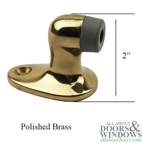 Floor Stop - Polished Brass - 2 inch - Floor Stop - Polished Brass - 2 inch