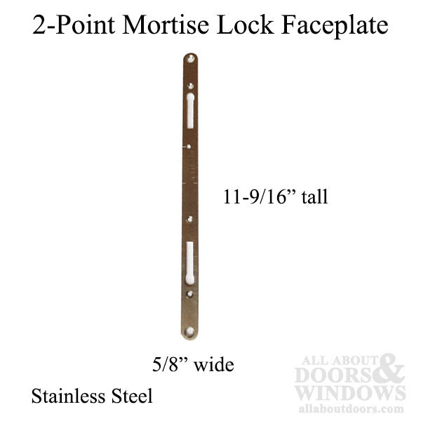 Faceplate Only, Long Flat - Stainless Steel - Faceplate Only, Long Flat - Stainless Steel