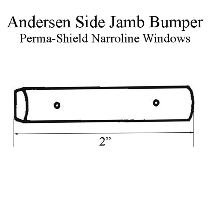 Andersen Perma-Shield Narroline Side Jamb Bumper - Gray - Andersen Perma-Shield Narroline Side Jamb Bumper - Gray