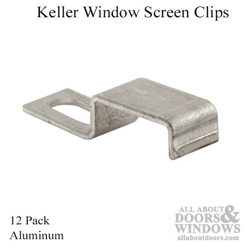 Keller Window Screen Clips, Aluminum - 12 Pack - Keller Window Screen Clips, Aluminum - 12 Pack