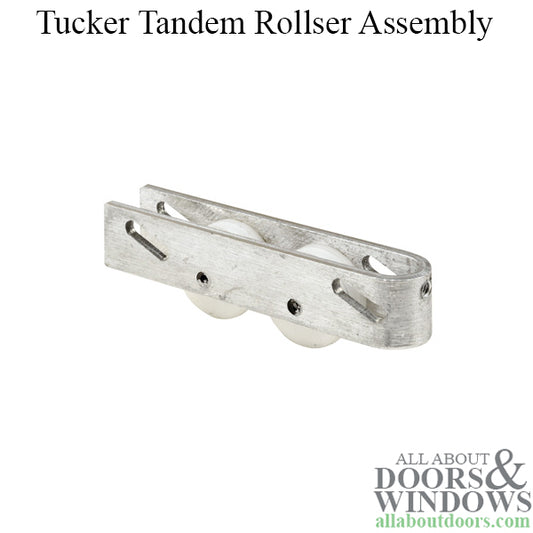 Sliding Door Tandem Roller Assembly with Aluminum Housing 1 Inch Nylon Wheel Diameter