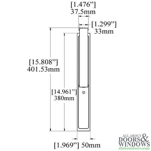 HOPPE Folding Handle and Pull for Lift and Slide Door System - Alpine Frost - HOPPE Folding Handle and Pull for Lift and Slide Door System - Alpine Frost