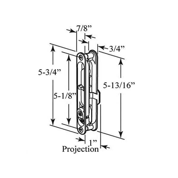 Non-Handed Latch & Pull for Sliding Screen Door - Choose Color - Non-Handed Latch & Pull for Sliding Screen Door - Choose Color