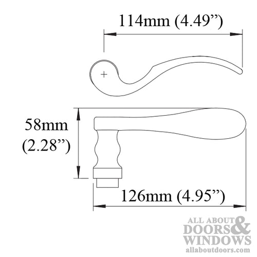 Munchen Lever Handle for Left Handed Multipoint Lock Handlesets - Brushed Chrome - Munchen Lever Handle for Left Handed Multipoint Lock Handlesets - Brushed Chrome