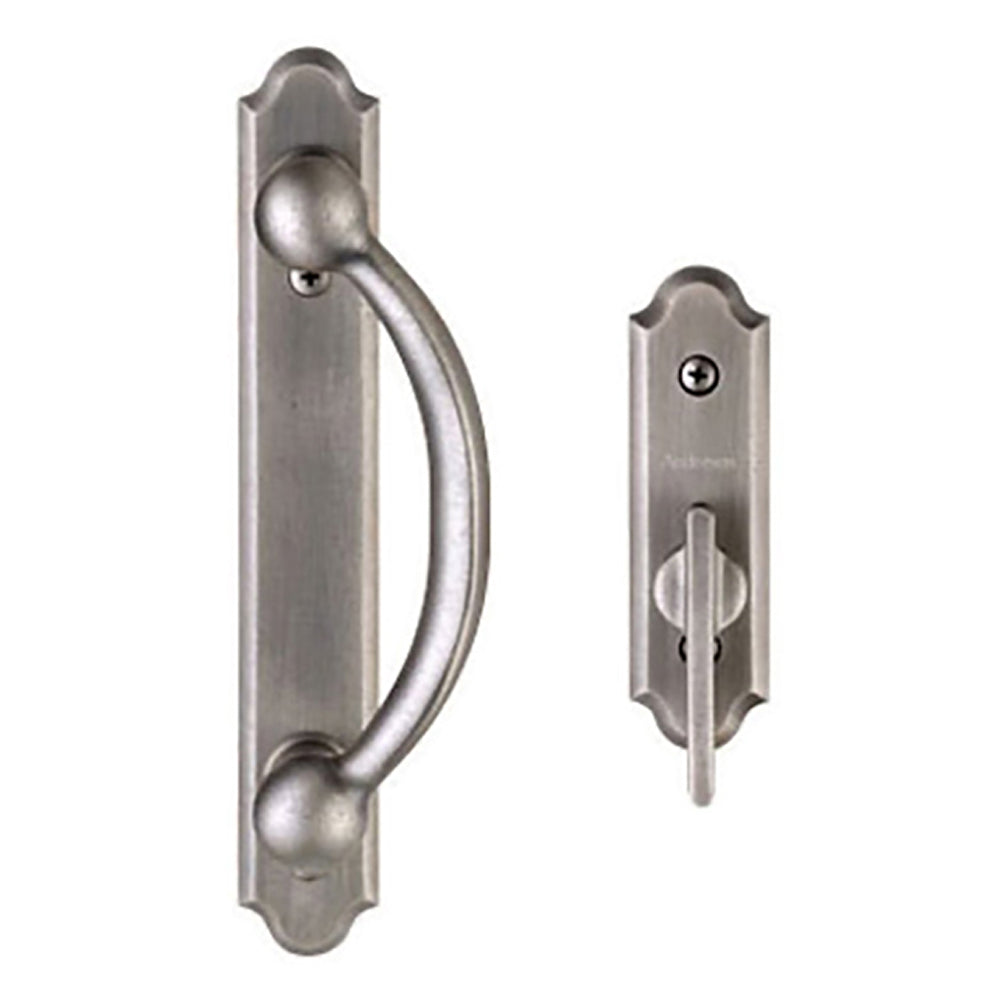 Andersen Frenchwood Gliding Door Trim Encino, 2 Panel Interior & Exterior - Distressed Nickel - Andersen Frenchwood Gliding Door Trim Encino, 2 Panel Interior & Exterior - Distressed Nickel